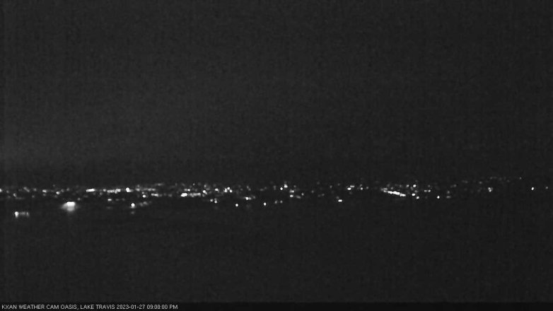 Lake Travis webcam, January 27, 2023 9:00 PM CT