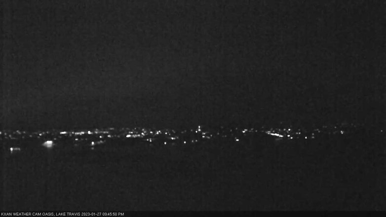 Lake Travis webcam, January 27, 2023 9:45 PM CT