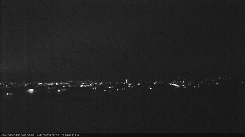 Lake Travis webcam, January 27, 2023 10:00 PM CT