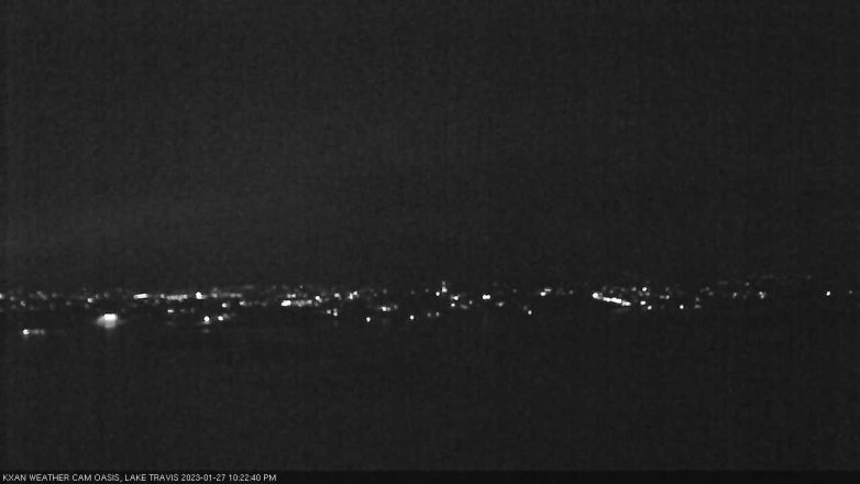 Lake Travis webcam, January 27, 2023 10:25 PM CT