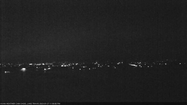 Lake Travis webcam, January 27, 2023 11:00 PM CT