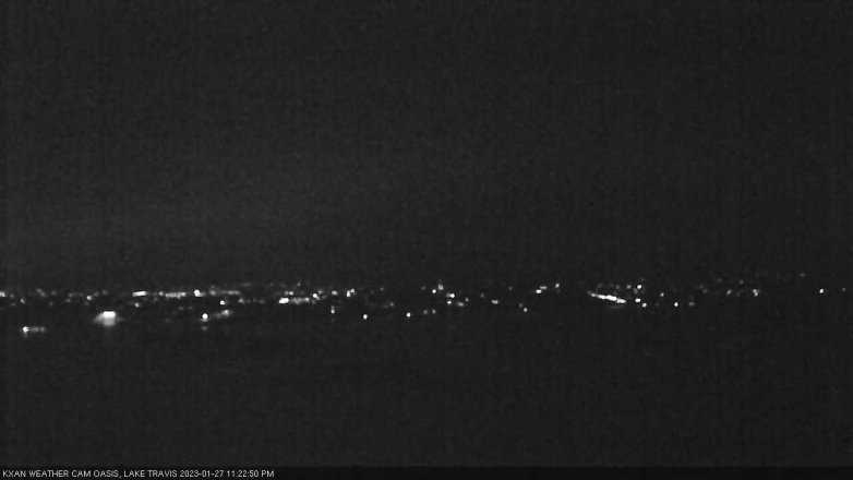 Lake Travis webcam, January 27, 2023 11:25 PM CT