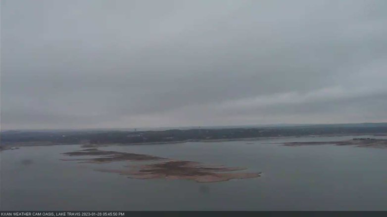 Lake Travis webcam, January 28, 2023 5:45 PM CT