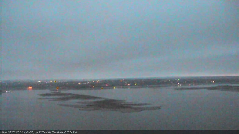 Lake Travis webcam, January 28, 2023 6:25 PM CT