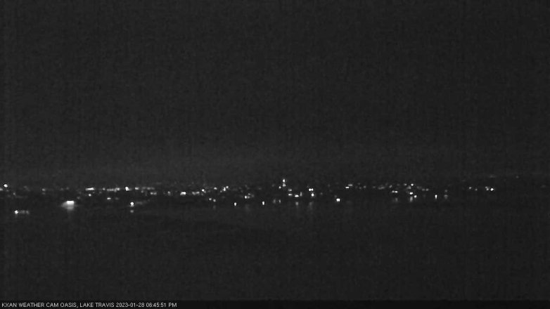 Lake Travis webcam, January 28, 2023 6:45 PM CT