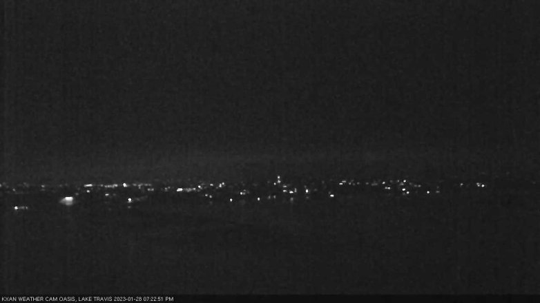 Lake Travis webcam, January 28, 2023 7:25 PM CT