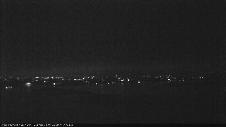 Lake Travis webcam, January 28, 2023 7:45 PM CT