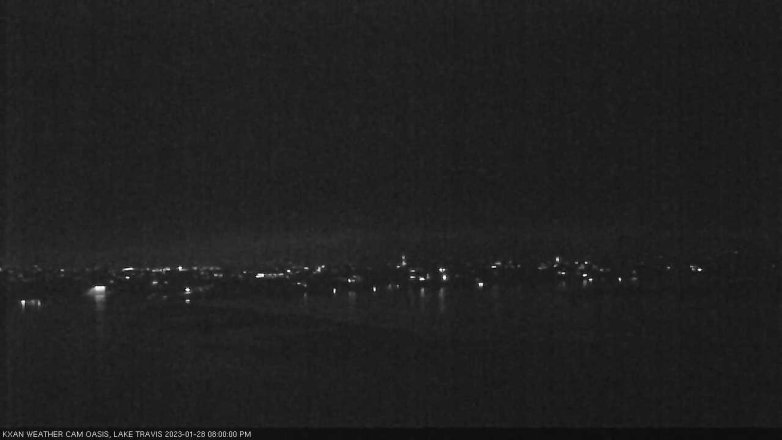 Lake Travis webcam, January 28, 2023 8:00 PM CT