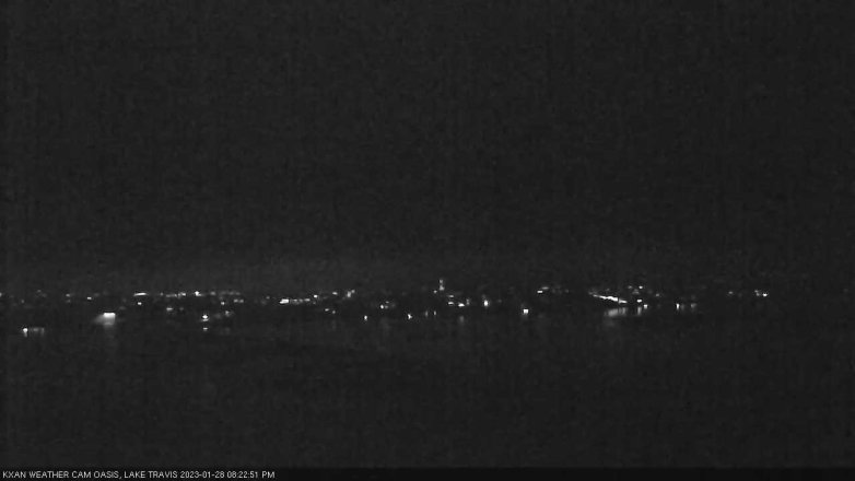 Lake Travis webcam, January 28, 2023 8:25 PM CT