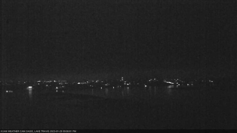 Lake Travis webcam, January 28, 2023 9:00 PM CT