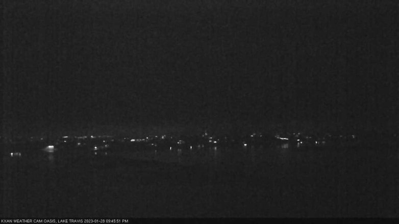 Lake Travis webcam, January 28, 2023 9:45 PM CT