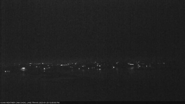 Lake Travis webcam, January 28, 2023 10:00 PM CT