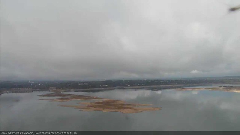 Lake Travis webcam, January 29, 2023 9:25 AM CT