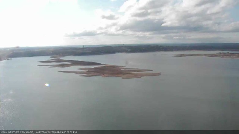 Lake Travis webcam, January 29, 2023 3:25 PM CT