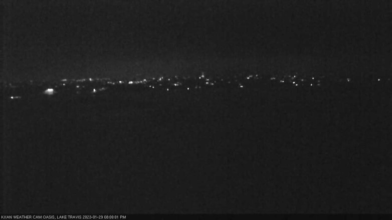 Lake Travis webcam, January 29, 2023 8:00 PM CT