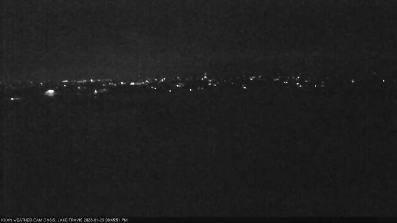 Lake Travis webcam, January 29, 2023 8:45 PM CT