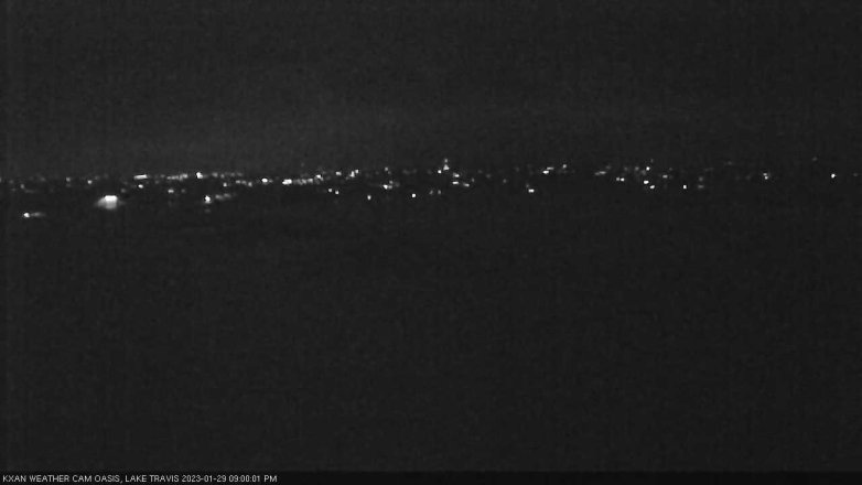 Lake Travis webcam, January 29, 2023 9:00 PM CT
