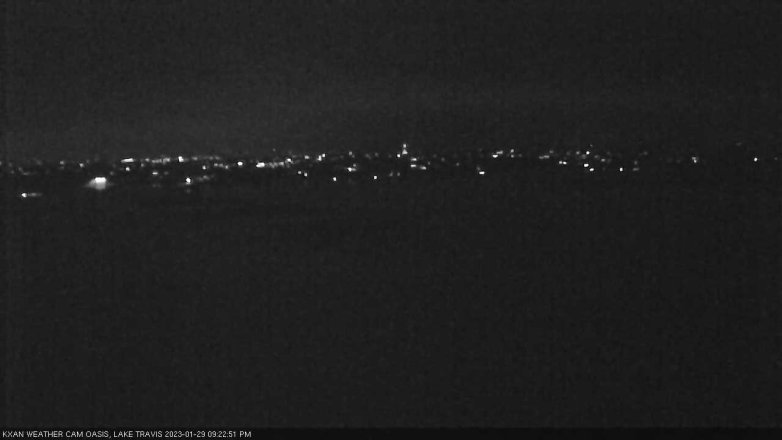 Lake Travis webcam, January 29, 2023 9:25 PM CT