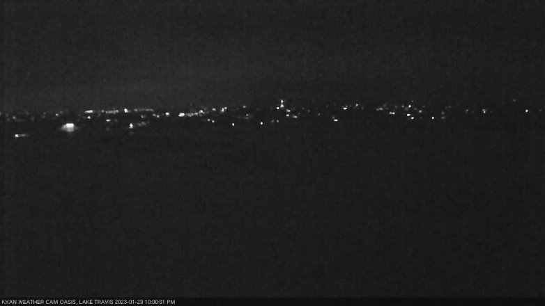 Lake Travis webcam, January 29, 2023 10:00 PM CT