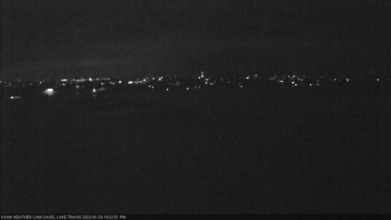 Lake Travis webcam, January 29, 2023 10:25 PM CT