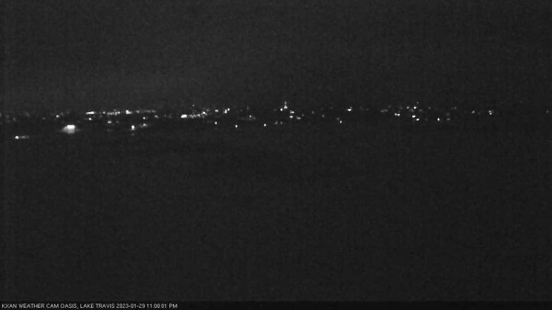 Lake Travis webcam, January 29, 2023 11:00 PM CT