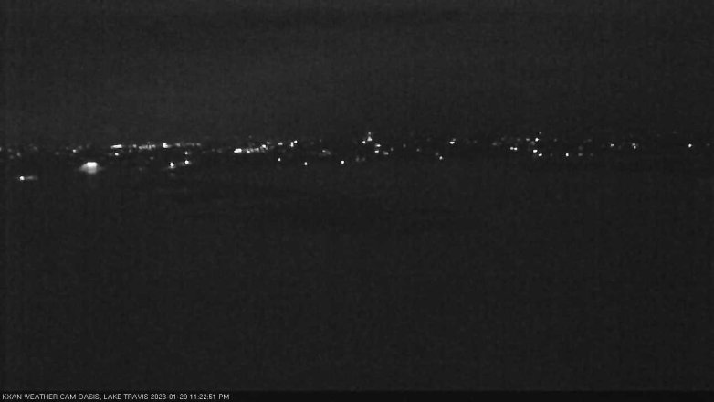 Lake Travis webcam, January 29, 2023 11:25 PM CT