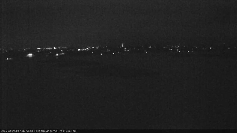 Lake Travis webcam, January 29, 2023 11:45 PM CT
