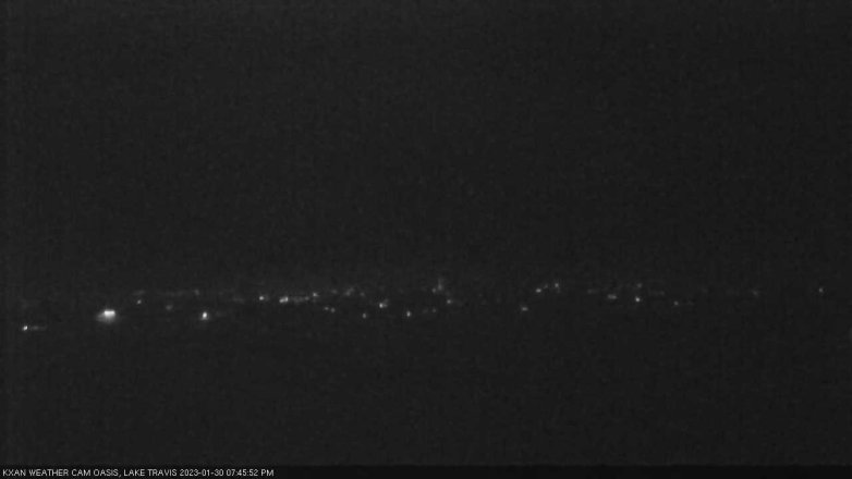Lake Travis webcam, January 30, 2023 7:45 PM CT