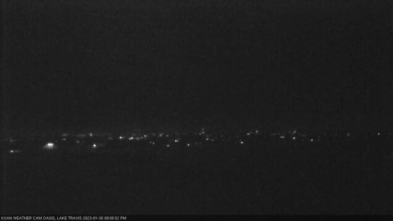 Lake Travis webcam, January 30, 2023 8:00 PM CT