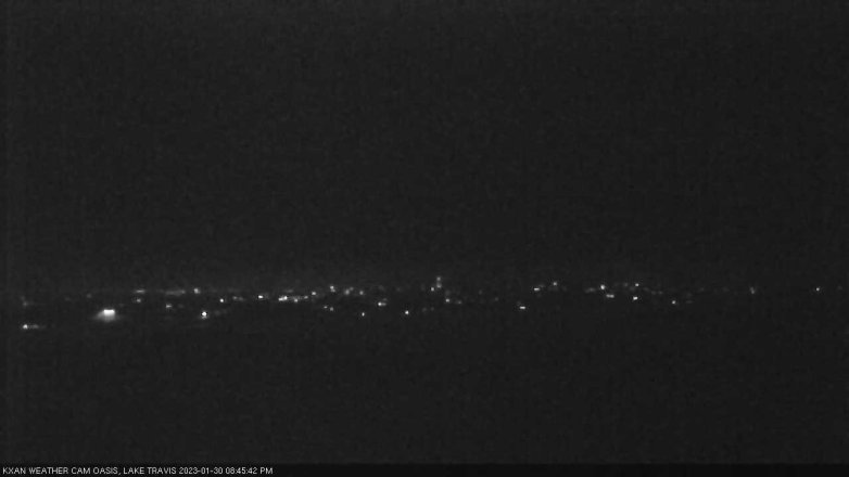 Lake Travis webcam, January 30, 2023 8:45 PM CT