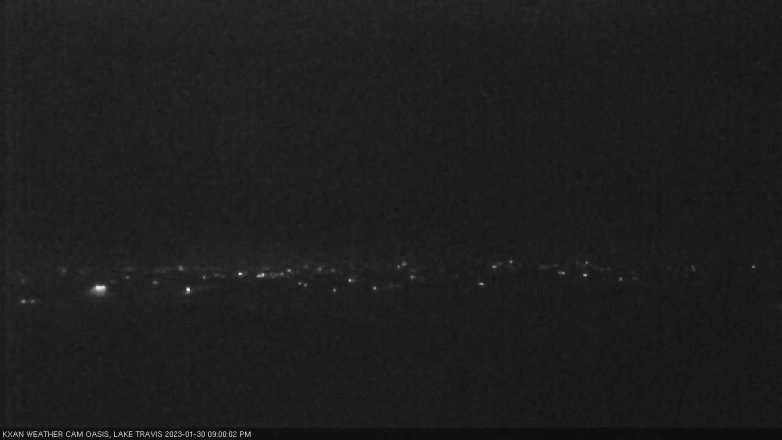 Lake Travis webcam, January 30, 2023 9:00 PM CT