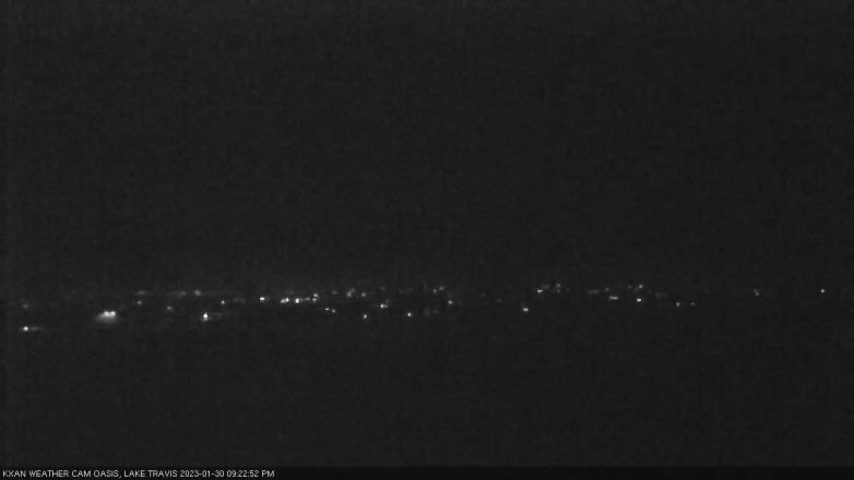 Lake Travis webcam, January 30, 2023 9:25 PM CT