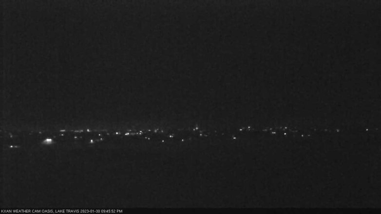 Lake Travis webcam, January 30, 2023 9:45 PM CT