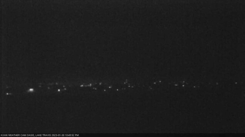 Lake Travis webcam, January 30, 2023 10:45 PM CT