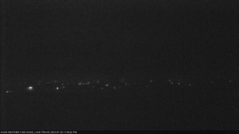 Lake Travis webcam, January 30, 2023 11:00 PM CT