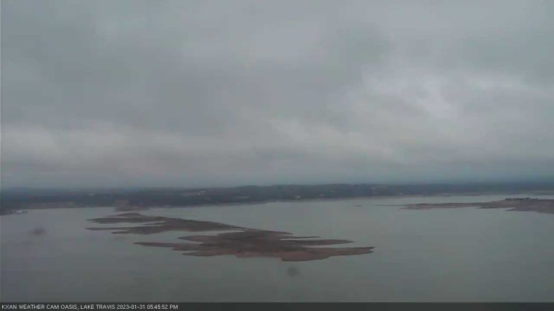 Lake Travis webcam, January 31, 2023 5:45 PM CT