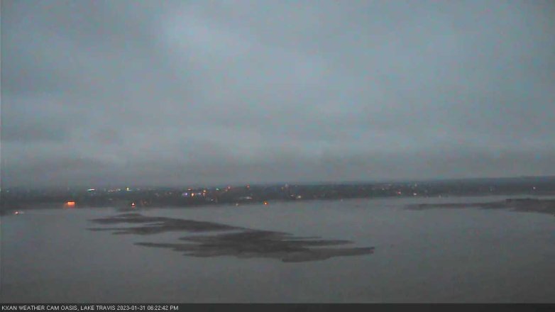 Lake Travis webcam, January 31, 2023 6:25 PM CT