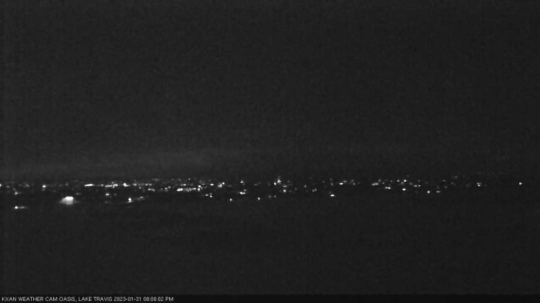 Lake Travis webcam, January 31, 2023 8:00 PM CT