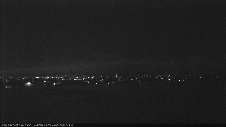 Lake Travis webcam, January 31, 2023 8:25 PM CT