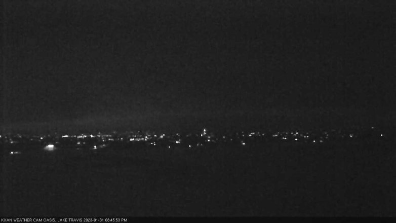 Lake Travis webcam, January 31, 2023 8:45 PM CT