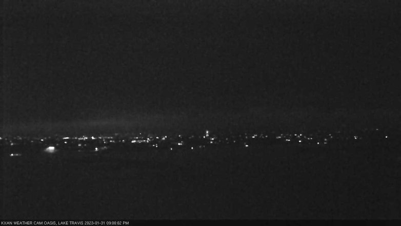 Lake Travis webcam, January 31, 2023 9:00 PM CT
