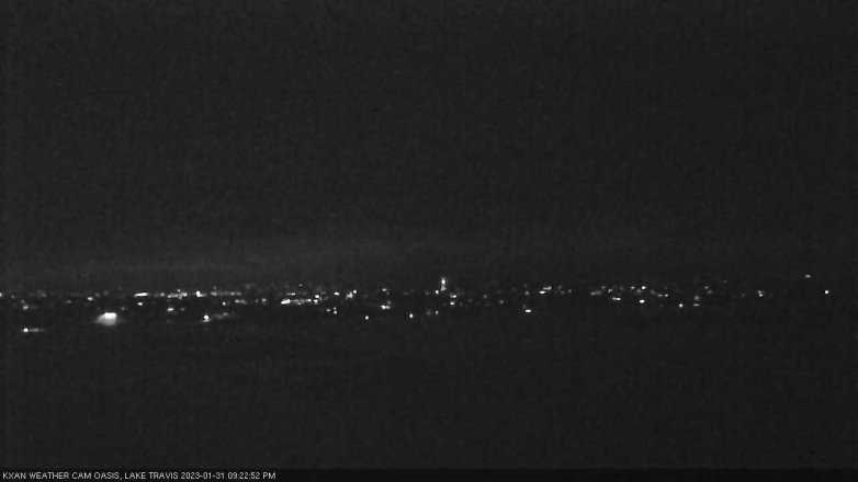 Lake Travis webcam, January 31, 2023 9:25 PM CT