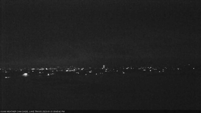 Lake Travis webcam, January 31, 2023 9:45 PM CT