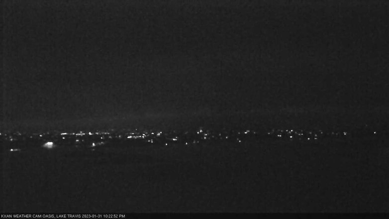 Lake Travis webcam, January 31, 2023 10:25 PM CT