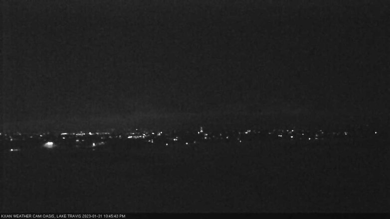 Lake Travis webcam, January 31, 2023 10:45 PM CT