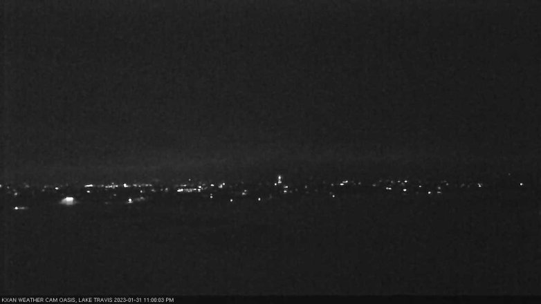 Lake Travis webcam, January 31, 2023 11:00 PM CT
