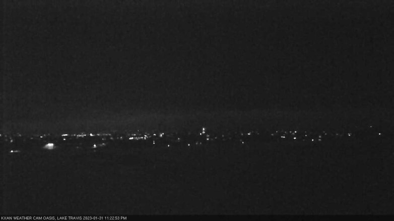 Lake Travis webcam, January 31, 2023 11:25 PM CT
