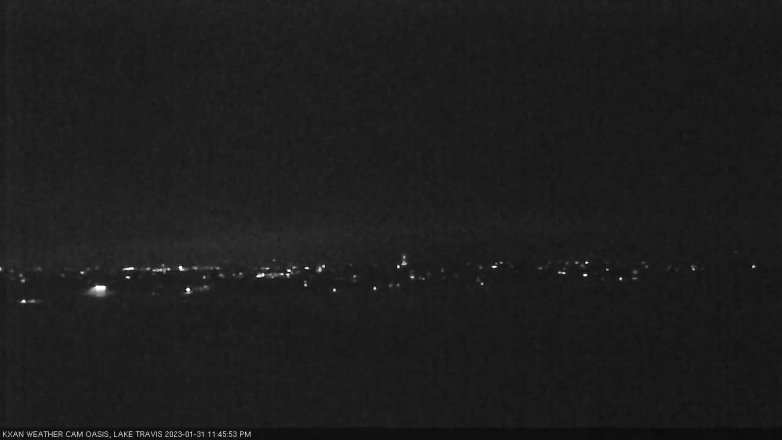 Lake Travis webcam, January 31, 2023 11:45 PM CT