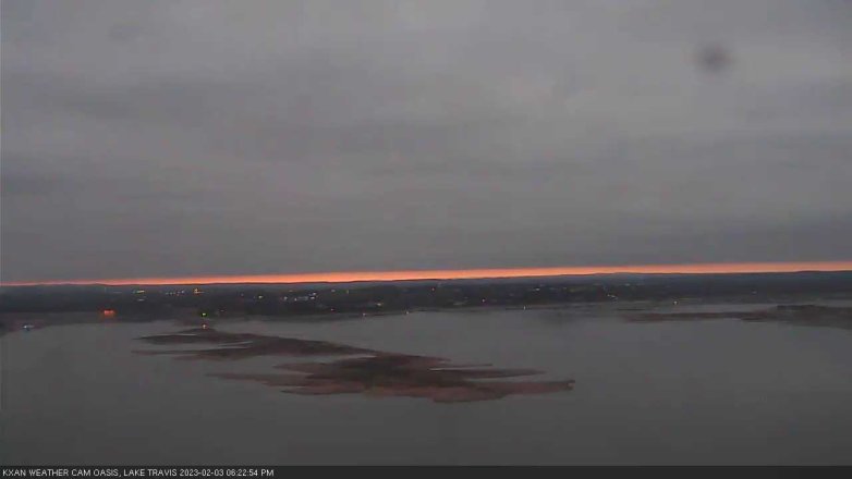 Lake Travis webcam, February 3, 2023 6:25 PM CT