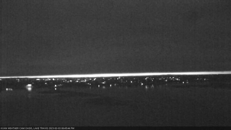 Lake Travis webcam, February 3, 2023 6:45 PM CT